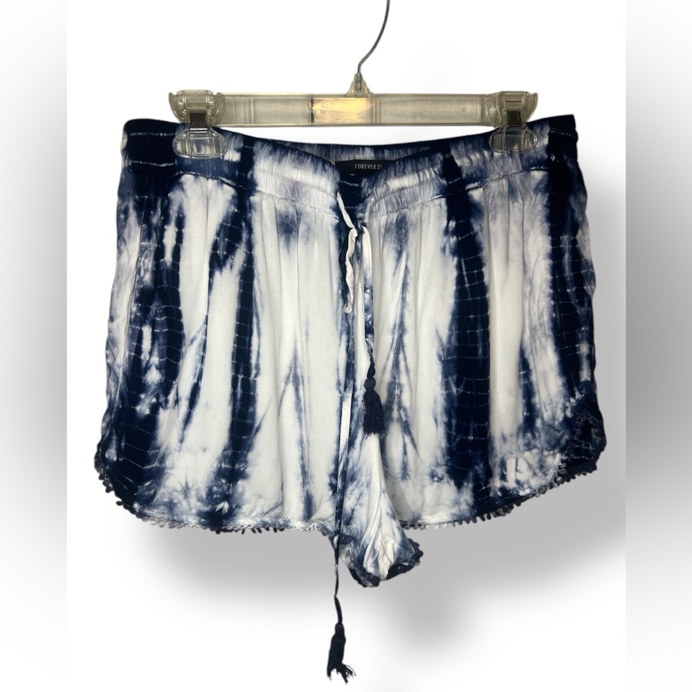 Forever 21 Navy Tie-Dye Shorts